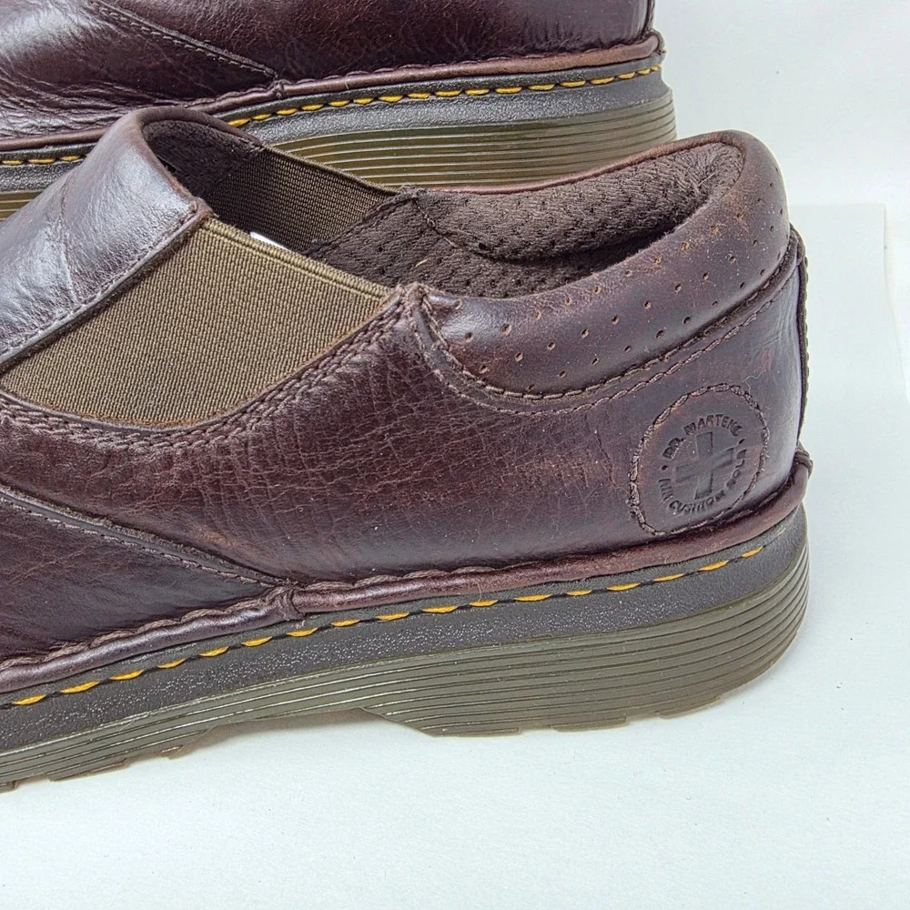 Dr. Martens Orson Mens Size 10 Slip On Loafers Brown Leather AirWair Shoes Good
